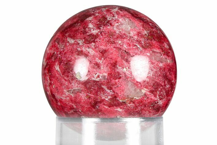 Vibrant Pink, Polished Thulite Sphere - Trondheim, Norway #380812